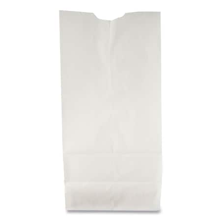 General Paper Bags, 35 lbs Cap., No 6, 6"w x 3.63"d x 11.06"h, White, PK500 51046